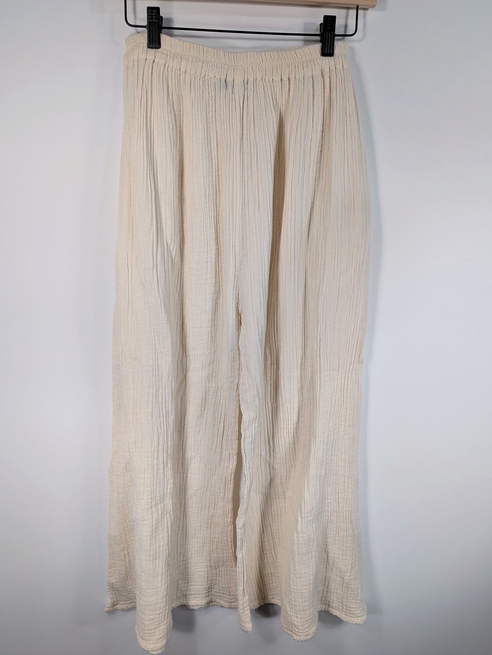 Arisa Fashions Cotton Gauze Wide-Leg Pants – Size XS/S (Elastic waist)